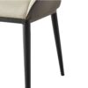 Modern Dining Chair Set Upholstered Seats Steel Metal Legs 2 Tone Contemporary Kitchen Living Room Furniture (Set of 2) - Black / Gray - Image 6