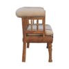 Strapped Hallway Bench - Cream / Brown - Image 5