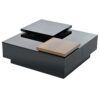 Movable Top Coffee Table, Modern Square Wood Coffee Table With High Gloss Finish, 4 Hidden Storage Drawers For Living Room - Black - Image 14