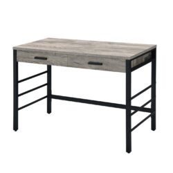 Disho - Weathered Writing Desk With USB - Oak