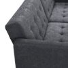 Futon Sofa Bed Convertible Folding Lounge Couch, Armrests - Dark Gray - Image 13