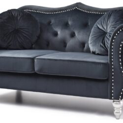 Elegant Transitional Loveseat - Black