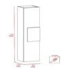 Medicine Single Door Cabinet, Three Shelves - Light Oak / White - Image 9