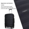 Hardshell Suitcase Spinner Wheels Pp Luggage Sets Lightweight Durable Suitcase & Tsa Lock, 3 Piece Set (20/24/28) - Black - Image 11