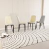 Modern Dining Chair (Set of 4) With High Quality Metal Legs - Beige - Image 6