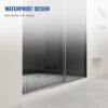 Frameless Shower Door, Sliding Shower Door, With Premium Thick Tempered Glass Shower Enclosure, Double Side Easy Clean Coat, Finished With Buffer - Chrome - Image 8