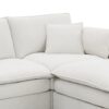 Chenille Modular Sectional Sofa, U Shaped Cloud Couch Set With Double Cushions, 6 Seat Sleeper Sofa Bed With Ottomans, Oversized Indoor Furniture - Cream - Image 9