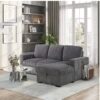 Melody - Sectional Sofa With Cushioning And 100% Fabric - Gray - Image 2