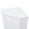 Bathroom Cabinet Triangle Corner Storage Cabinet With Adjustable Shelf Modern Style - White - Image 24