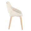 Fabrico - Mid-Century Modern Dining Chair (Set of 2) - Cream / Natural - Image 4