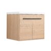 Bathroom Vanity Set With Resin Countertop Sink, 2 Doors - Oak - Image 15