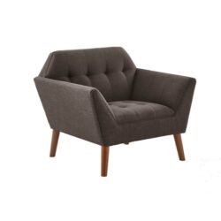 Lounge Chair Mid - Century Modern Style Polyester - Charcoal