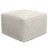 Chantal - Square Pouf - Ivory - Image 2