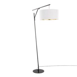 Daniella - Salon Contemporary Floor Lamp - Black / White