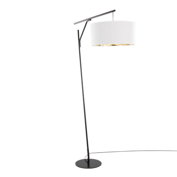 Daniella - Salon Contemporary Floor Lamp - Black / White
