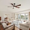 Modern Ceiling Fan With 3 Color Dimmable 5 ABS Blades Remote Control Reversible DC Motor With LED Light - Black - Image 5
