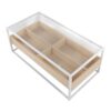 Display Contemporary Coffee Table - White / Natural / Clear - Image 5