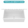 32" Undermount Workstation Single Bowl Kitchen Sink Rectangular Deep Bas With Dual Mount Installation - White - Image 12