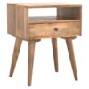 Nightstand With Open Slot - Oak - Image 3