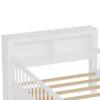 Twin Size Bed With Headboard Storage Rack, 2 Under Bed Drawers, 3 - Side Guardrails For Safety And Security - White - Image 12