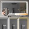 LED Bathroom Vanity Mirror, Anti Fog, Dimmable, Shatter Proof Tempered Glass - Silver - Image 10