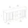 Classic Grooved Door TV Stand For TVs Up To 65" - White Oak - Image 2