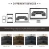 Modular Sectional Reversible U Shaped Couch Set, Free Combination Minimalist Style, Oversized 8 Seat Convertible Sofa - Gray - Image 17