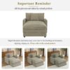 Modern Sofa Modular Sofa Couch Upholstered L - Shape Sectional Sofa With Side Storage Pockets For Living Room - Brown - Image 8