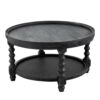 Round 2 Tiered Side Tabel, End Tabel For Lving Room Bedroom Entryway - Black - Image 2