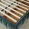 Modern King Size Upholstered Bed With Headboard And Storage Drawer - Blue / Green - Image 13