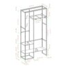 Modern Hall Tree With Hanging Storage - Rustic Oak - Image 2