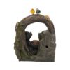 Decorative Two Tiered Water Fountain With Woodland Animal Design, Outdoor Fountain With Light And Pump - Dark Gray - Image 4