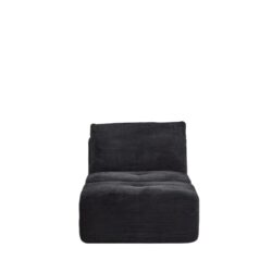 Compressed Sofa, Single Chaise Longue, Movable Ottoman For Living Room - Black