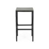 Outdoor Bar Stool With Slat Design And Metal Frame (Set of 2) - Gray / Black - Image 8