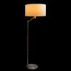 Serene - Floor Lamp With Rotary Switch Base Linen Shade - Brushed Nickel / White - Image 2