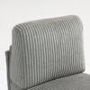 Modular Sectional Sofa Armless Seat Module, Corduroy Sectional Couch, Single Couch Modular Armless Accent Chair With Back Cushion - Gray - Image 9