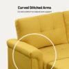 Lucca - Linen Reversible Sleeper Sectional Sofa With Storage Chaise - Yellow - Image 6