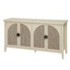 Rattan 4 Door Cabinet, Suitable For Bedroom - Natural - Image 7