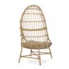 Outdoor Accent Chair With Basket Shape - Light Brown - Image 7