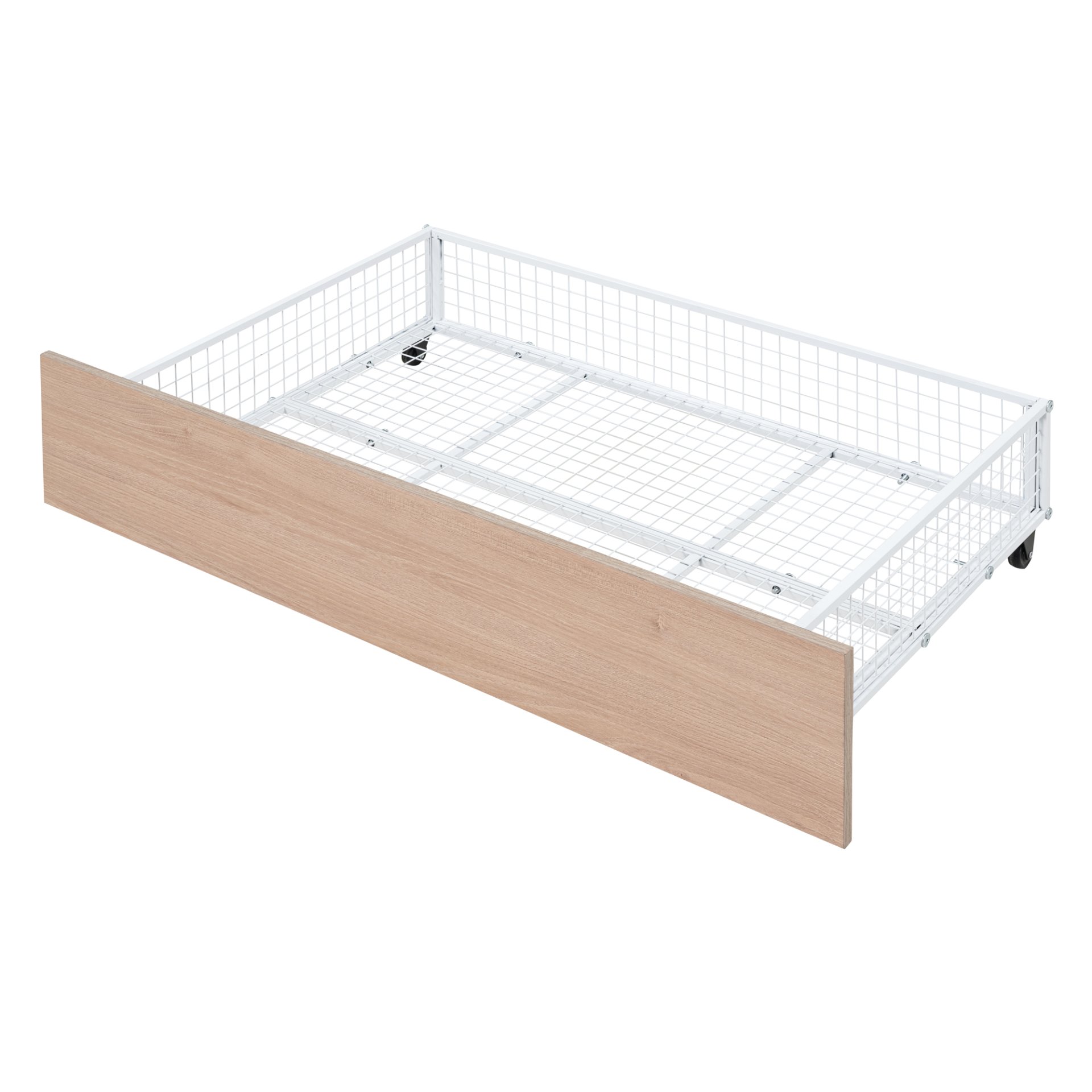 Full Over Twin & Twin Triple Bunk Bed With Drawers, Multi-Functional Frame With Desks And Shelves In The Middle - White - Image 14