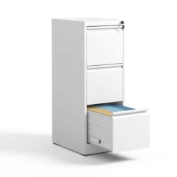 Steelcraft 3 Drawer Metal Vertical File Cabinet With Lock Steel For A4 Legal / Letter Size - Gunmetal Black