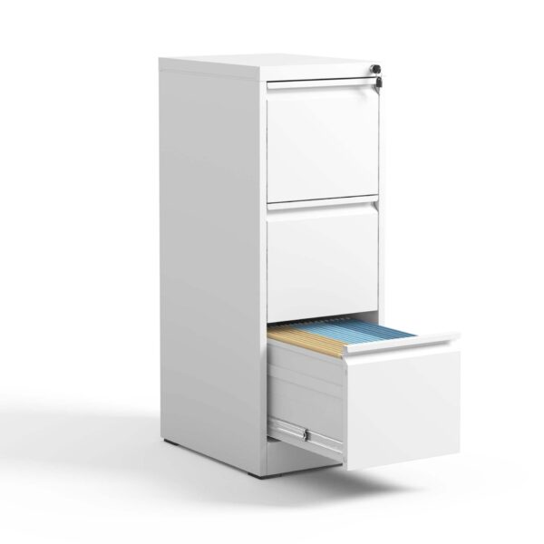 Steelcraft 3 Drawer Metal Vertical File Cabinet With Lock Steel For A4 Legal / Letter Size - Gunmetal Black