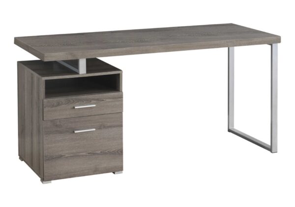 Computer Desk For Home Office, Laptop, Left, Right Set Up, Storage Drawers - Taupe