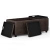 Avalon - Storage Ottoman - Distressed Brown - Image 2