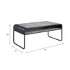 Raziela - Concrete Coffee Table - Black / Gray - Image 5
