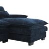 Modern U-Shaped Sectional Sofa With Waist Pillows, 6 Seat Upholstered Symmetrical Sofa Furniture, Sleeper Sofa Couch With Chaise Lounge - Blue - Image 9