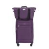 3 Piece Set (18/Travelbag/Toiletry Bag), Softshell Suitcase Spinner Wheels Terylene Polyester Luggage Sets Carry On Suitcase Luggage Lightweight Durable Suitcase - Purple - Image 9