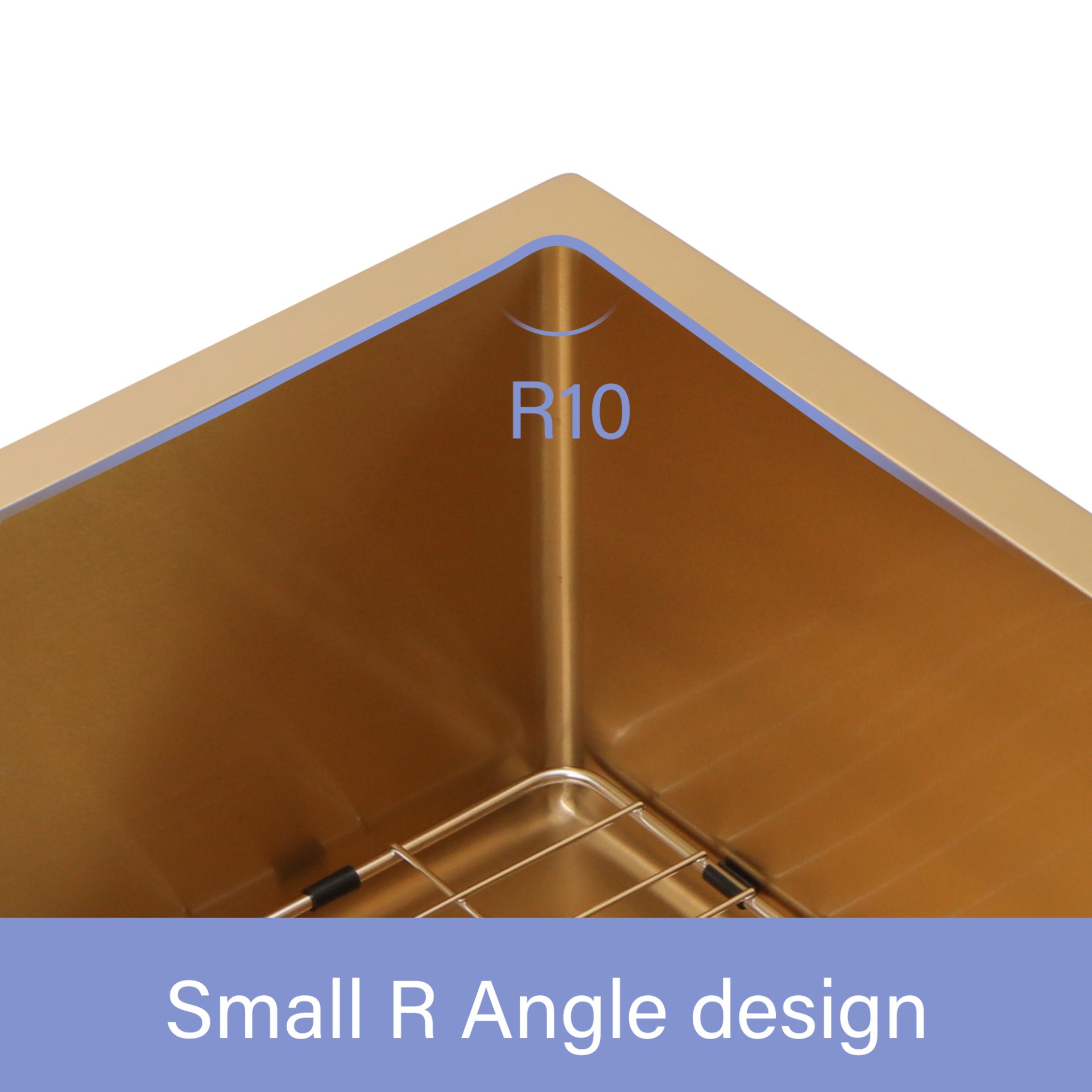 Farmhouse Sink 30" Kitchen Sink Stainless Steel 16 Gauge Apron Front - Gold - Image 8