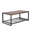 Console Coffee Table With Reclaimed Wood Finish, For Living Room - Natural - Image 5