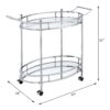 Jinx - Clear Glass Serving Cart - Silver - Image 6